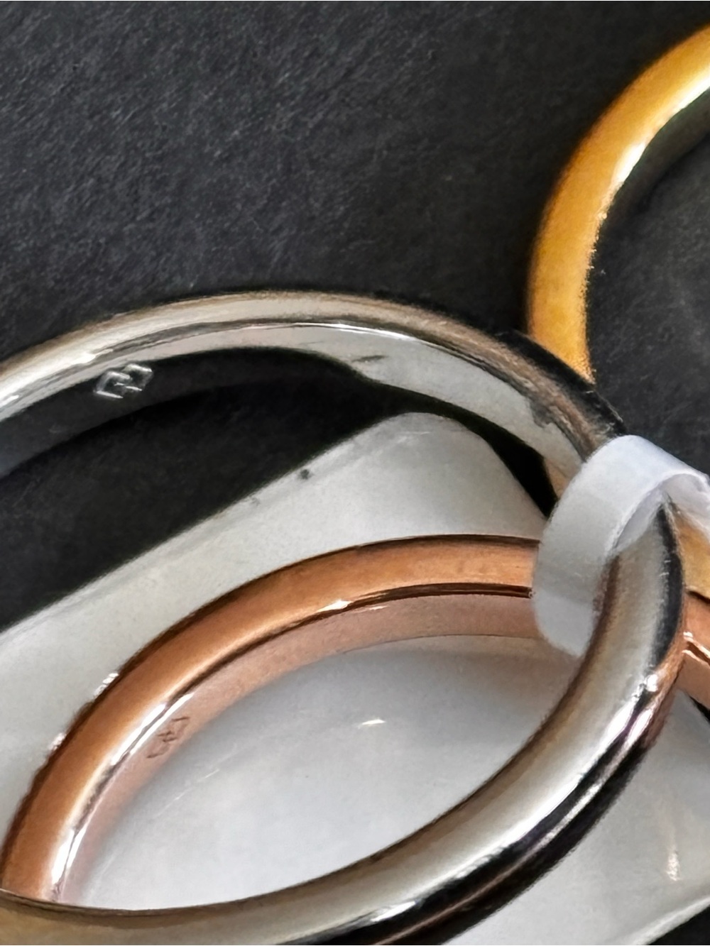 Stackable Multi-Color Pavé Band Rings - Natural Diamonds - Picture 6 of 8
